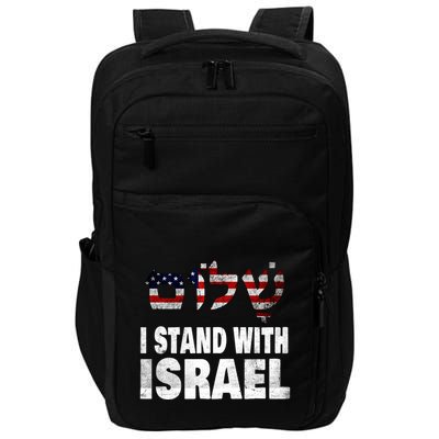 Shalom I Stand With Israel Impact Tech Backpack