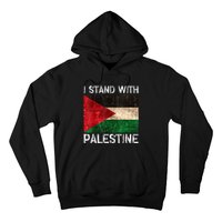 Support I Stand With Palestine Free Palestine Flag Arabic Hoodie