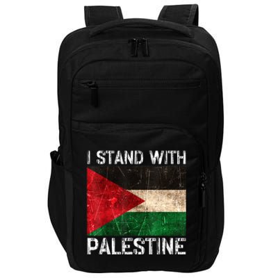 Support I Stand With Palestine Free Palestine Flag Arabic Impact Tech Backpack