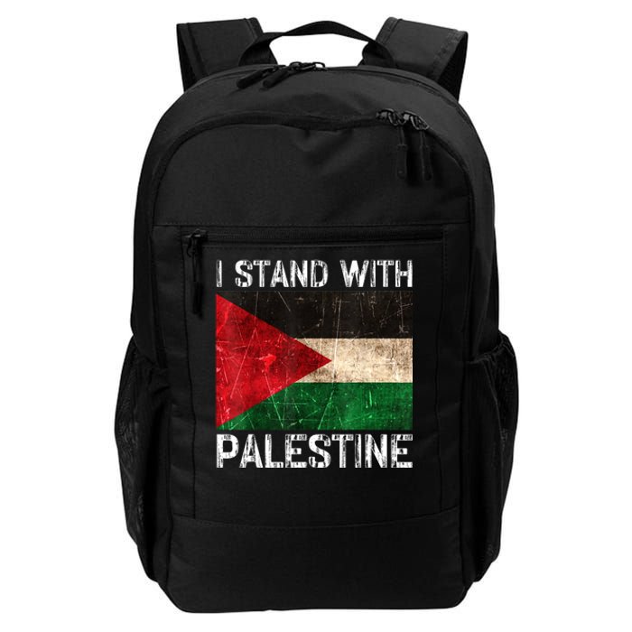 Support I Stand With Palestine Free Palestine Flag Arabic Daily Commute Backpack