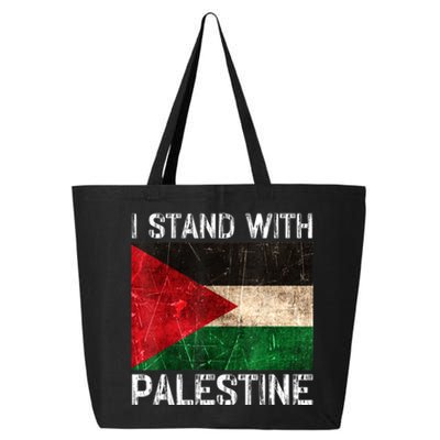 Support I Stand With Palestine Free Palestine Flag Arabic 25L Jumbo Tote