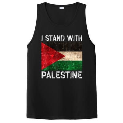 Support I Stand With Palestine Free Palestine Flag Arabic PosiCharge Competitor Tank