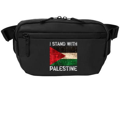 Support I Stand With Palestine Free Palestine Flag Arabic Crossbody Pack