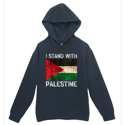 Support I Stand With Palestine Free Palestine Flag Arabic Urban Pullover Hoodie