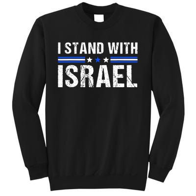 Support I Stand With Israel Jewish Heritage Israeli Flag Sweatshirt