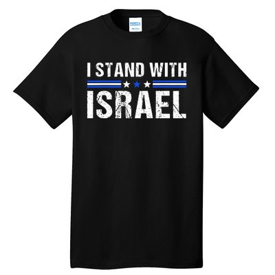 Support I Stand With Israel Jewish Heritage Israeli Flag Tall T-Shirt