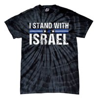 Support I Stand With Israel Jewish Heritage Israeli Flag Tie-Dye T-Shirt