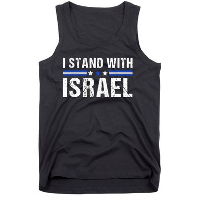 Support I Stand With Israel Jewish Heritage Israeli Flag Tank Top