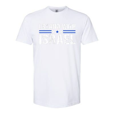 Support I Stand With Israel Jewish Heritage Israeli Flag Softstyle CVC T-Shirt