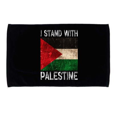 Support I Stand With Palestine Free Palestine Flag Arabic Microfiber Hand Towel