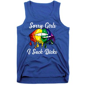 Sorry I Suck Dicks Like In Gay Bananas Lgbt Csd Gift Tank Top