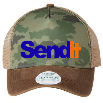 Sent It Spoof Parody Logo Legacy Tie Dye Trucker Hat