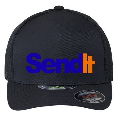 Sent It Spoof Parody Logo Flexfit Unipanel Trucker Cap
