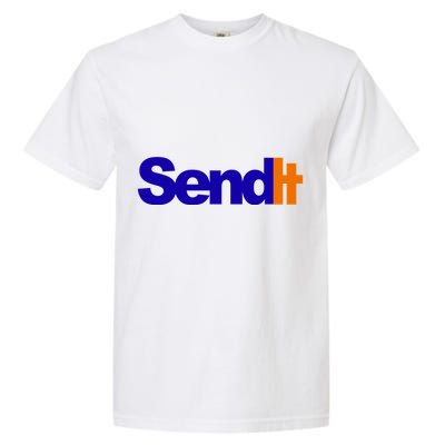 Sent It Spoof Parody Logo Garment-Dyed Heavyweight T-Shirt