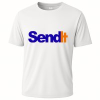 Sent It Spoof Parody Logo Cooling Performance Crew T-Shirt