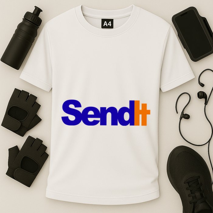 Sent It Spoof Parody Logo Cooling Performance Crew T-Shirt
