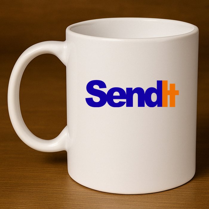Sent It Spoof Parody Logo 11oz C Handle Ceramic Mug