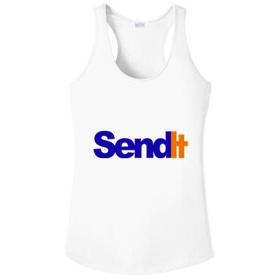 Sent It Spoof Parody Logo Ladies PosiCharge Competitor Racerback Tank