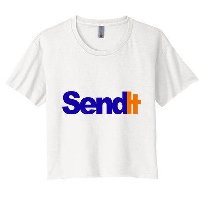 Sent It Spoof Parody Logo Crop Top