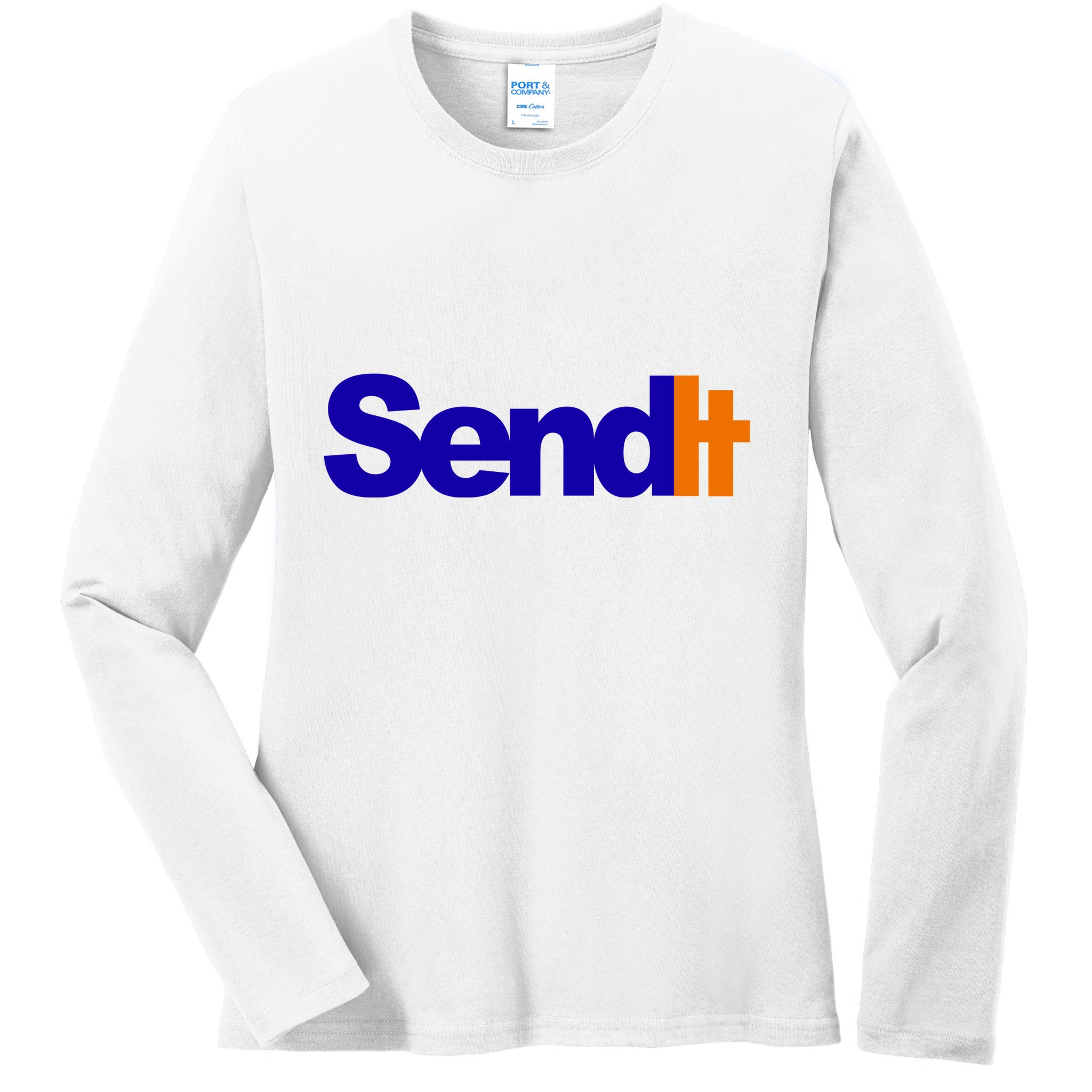 Sent It Spoof Parody Logo Ladies Long Sleeve Shirt