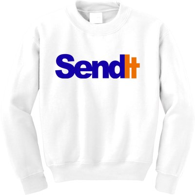 Sent It Spoof Parody Logo Kids Sweatshirt