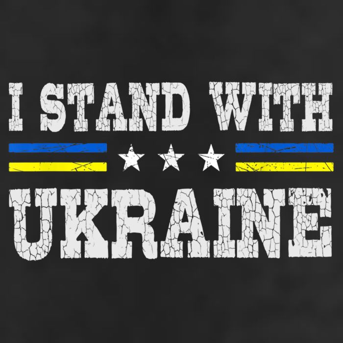 Support I Stand With Ukraine American Ukrainian Flag Gift 11oz C Handle Ceramic Mug