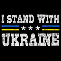 Support I Stand With Ukraine American Ukrainian Flag Gift Drawstring Bag