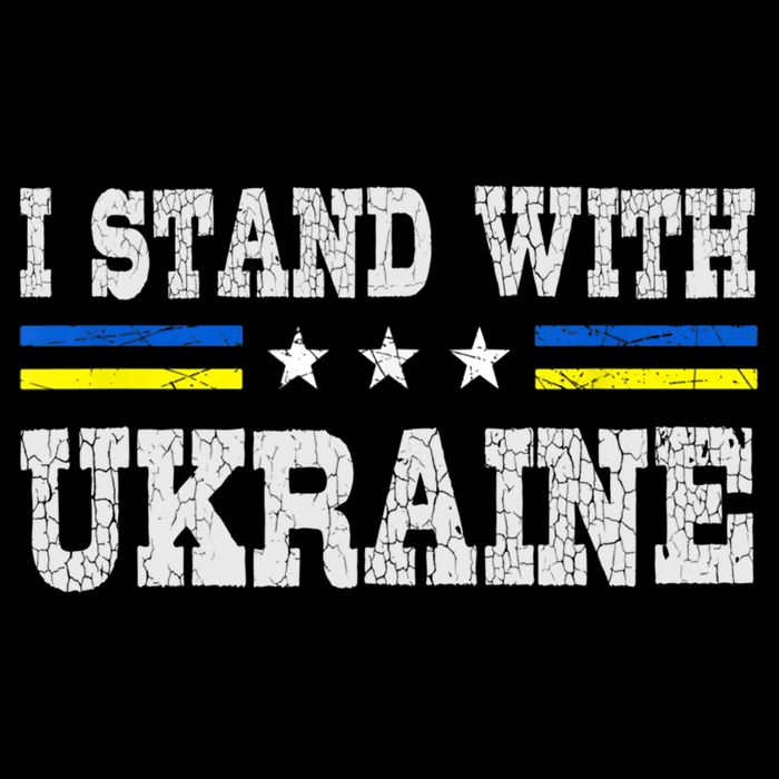 Support I Stand With Ukraine American Ukrainian Flag Gift Drawstring Bag