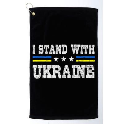 Support I Stand With Ukraine American Ukrainian Flag Gift Golf Towel