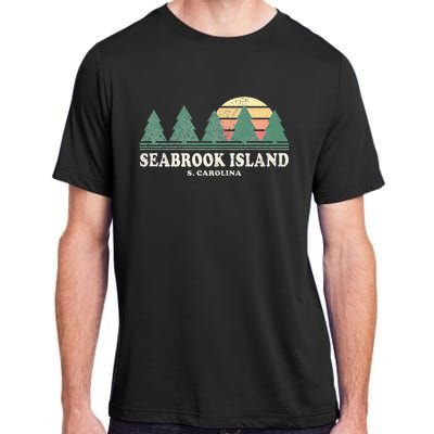 Seabrook Island Sc Vintage Throwback Retro 70s Adult ChromaSoft Performance T-Shirt