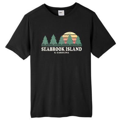 Seabrook Island Sc Vintage Throwback Retro 70s Tall Fusion ChromaSoft Performance T-Shirt