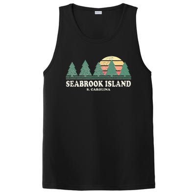 Seabrook Island Sc Vintage Throwback Retro 70s PosiCharge Competitor Tank