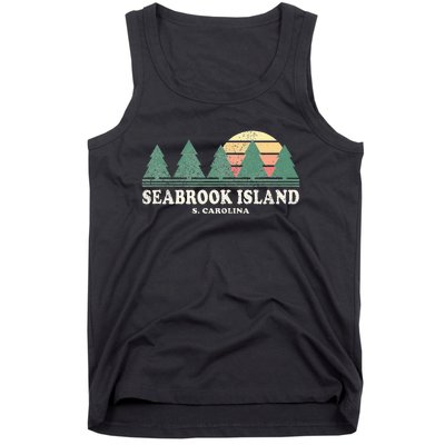 Seabrook Island Sc Vintage Throwback Retro 70s Tank Top