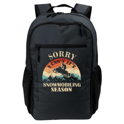 Sorry It's Snowmobiling Season Funny Snowmobile Rider Gift Daily Commute Backpack