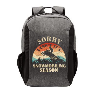 Sorry It's Snowmobiling Season Funny Snowmobile Rider Gift Vector Backpack