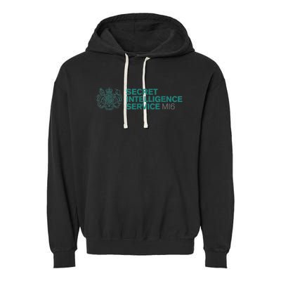 Secret Intelligence Service SIS MI6 UK Spy Agency Garment-Dyed Fleece Hoodie