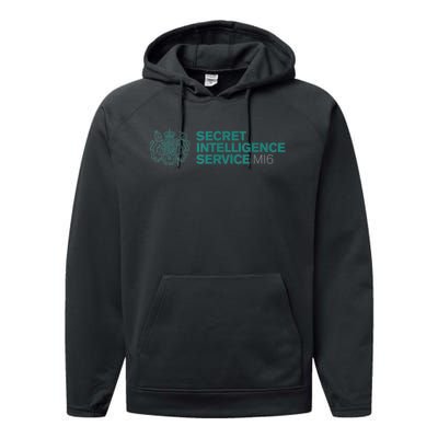 Secret Intelligence Service SIS MI6 UK Spy Agency Performance Fleece Hoodie