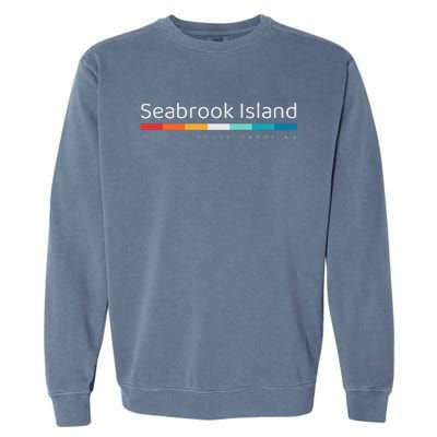 Seabrook Island SC South Carolina Retro Design Garment-Dyed Sweatshirt