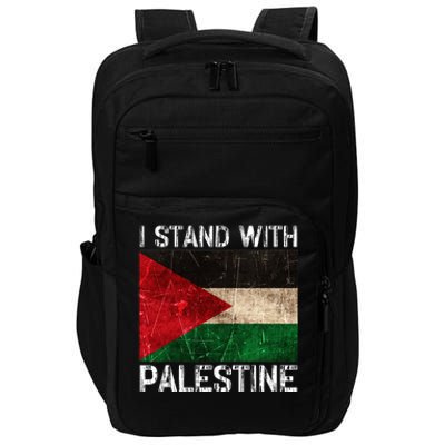 Support I Stand With Palestine Free Palestine Flag Arabic Impact Tech Backpack