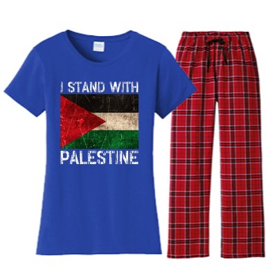 Support I Stand With Palestine Free Palestine Flag Arabic Women's Flannel Pajama Set