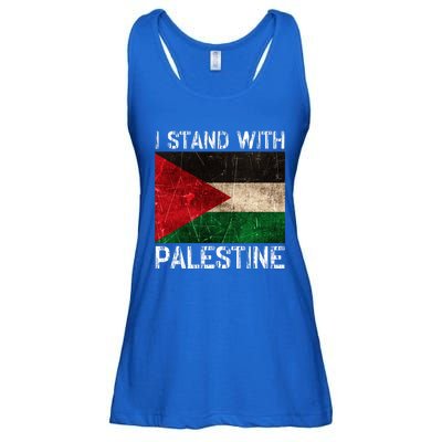 Support I Stand With Palestine Free Palestine Flag Arabic Ladies Essential Flowy Tank