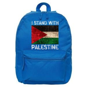 Support I Stand With Palestine Free Palestine Flag Arabic 16 in Basic Backpack