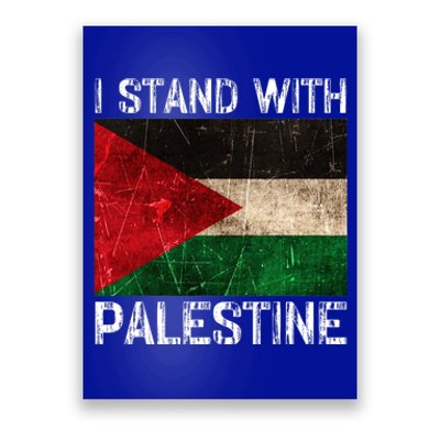 Support I Stand With Palestine Free Palestine Flag Arabic Poster