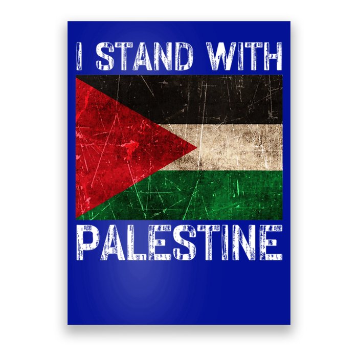 Support I Stand With Palestine Free Palestine Flag Arabic Poster