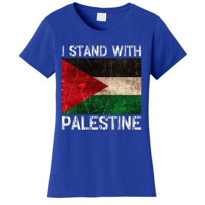 Support I Stand With Palestine Free Palestine Flag Arabic Women's T-Shirt