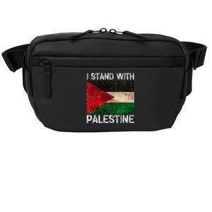 Support I Stand With Palestine Free Palestine Flag Arabic Crossbody Pack