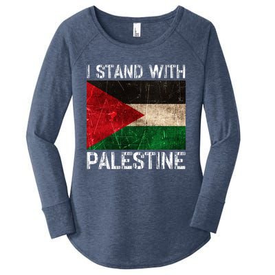 Support I Stand With Palestine Free Palestine Flag Arabic Women's Perfect Tri Tunic Long Sleeve Shirt