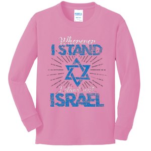 Support Israel Standing Strong Together Kids Long Sleeve Shirt