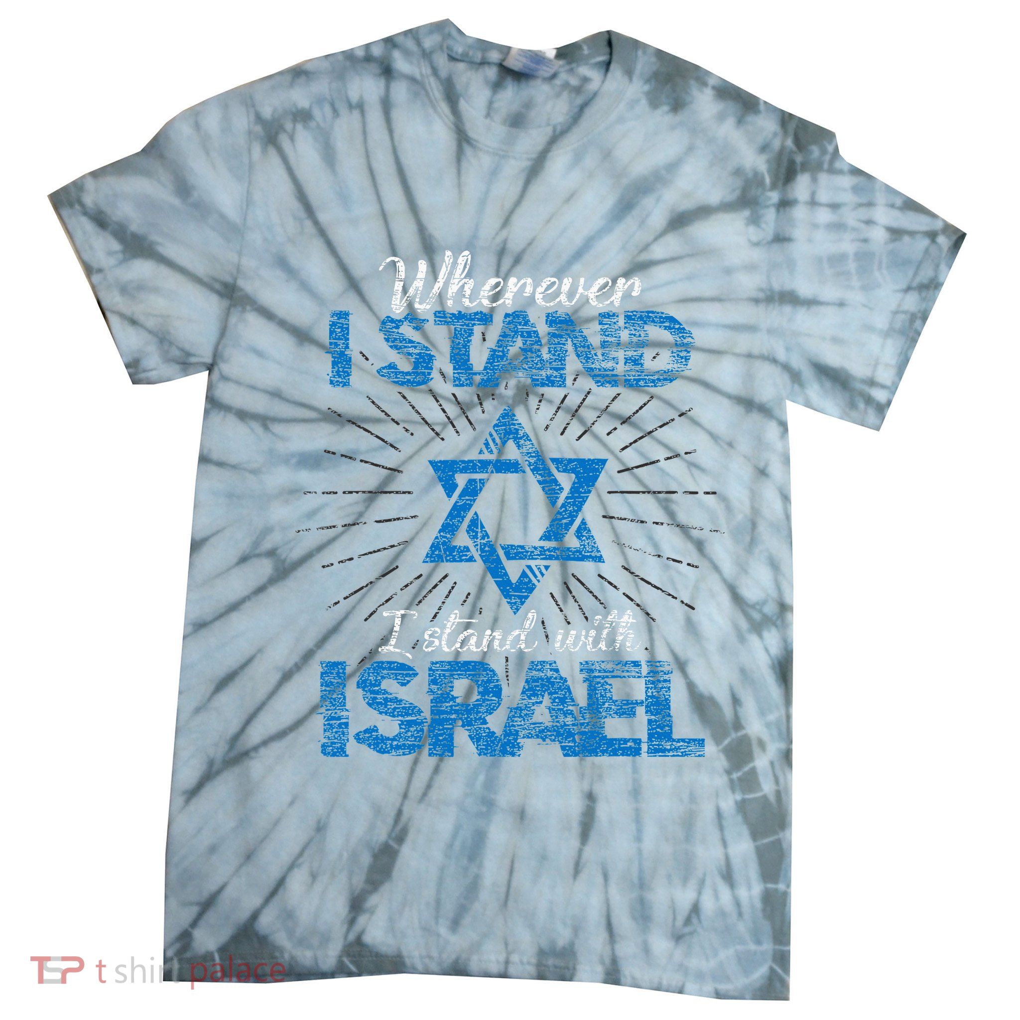 Support Israel Standing Strong Together Tie-Dye T-Shirt