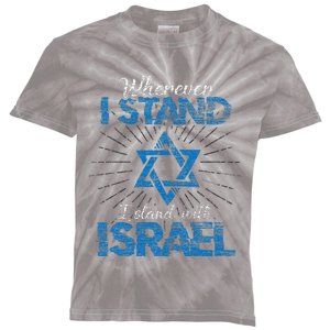 Support Israel Standing Strong Together Kids Tie-Dye T-Shirt